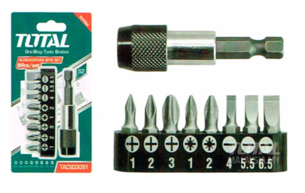Jeux 9 embout/tournevis TOTAL 